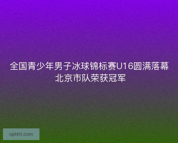 全国青少年男子冰球锦标赛U16圆满落幕 北京市队荣获冠军